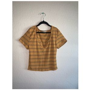 Stripped Orange Crop Top